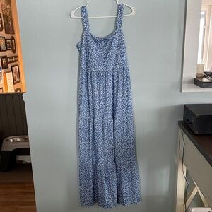 Blue Floral Maxi Dress